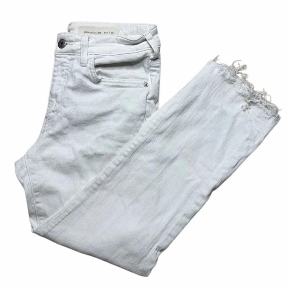 Anthropologie Pilcro and the Letterpress White Cropped Jeans Size 28
